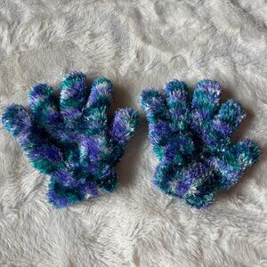 $5 Add-on Girls Purple and Blue Gloves